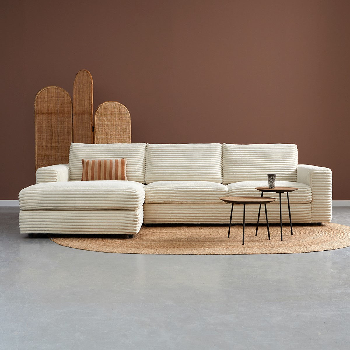 PEPP interiors UNO met chaise longue links - Ambience 2 Cream